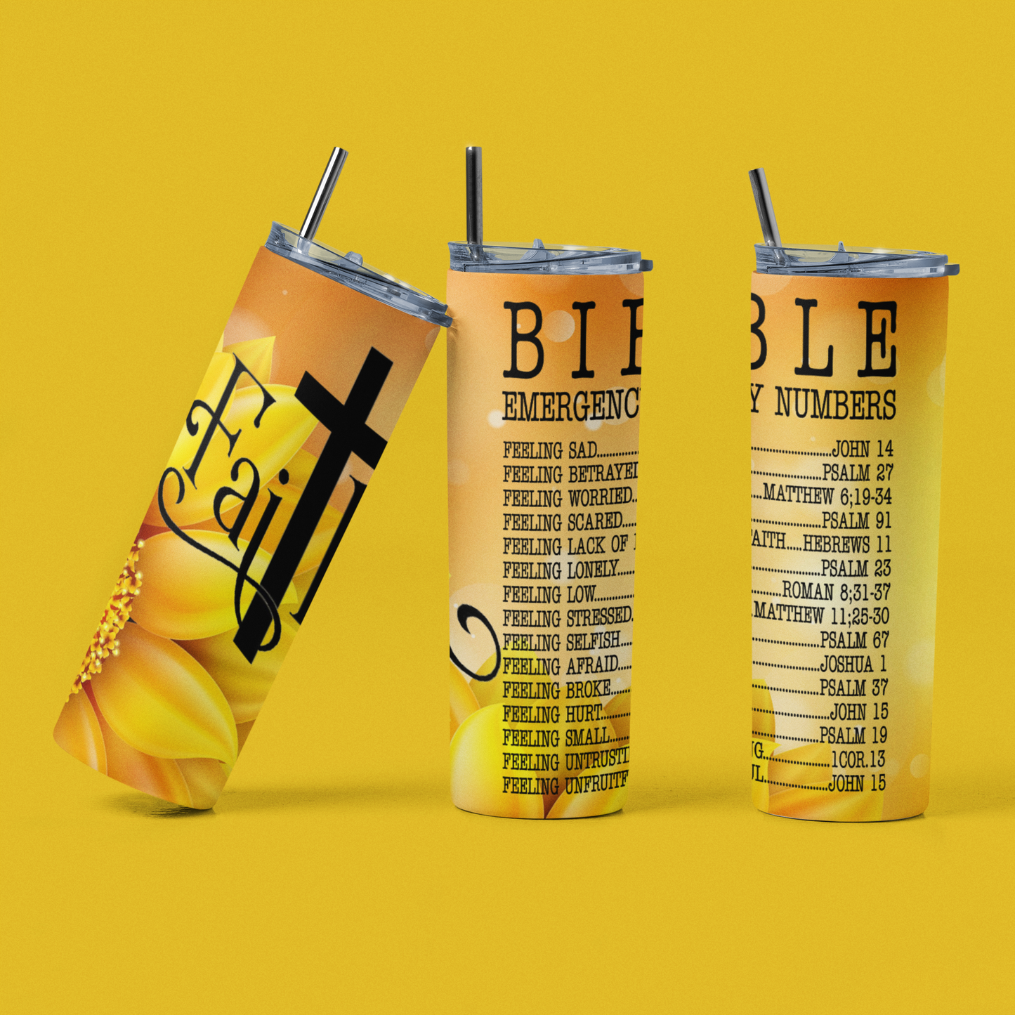 Faith Sunflower Tumbler