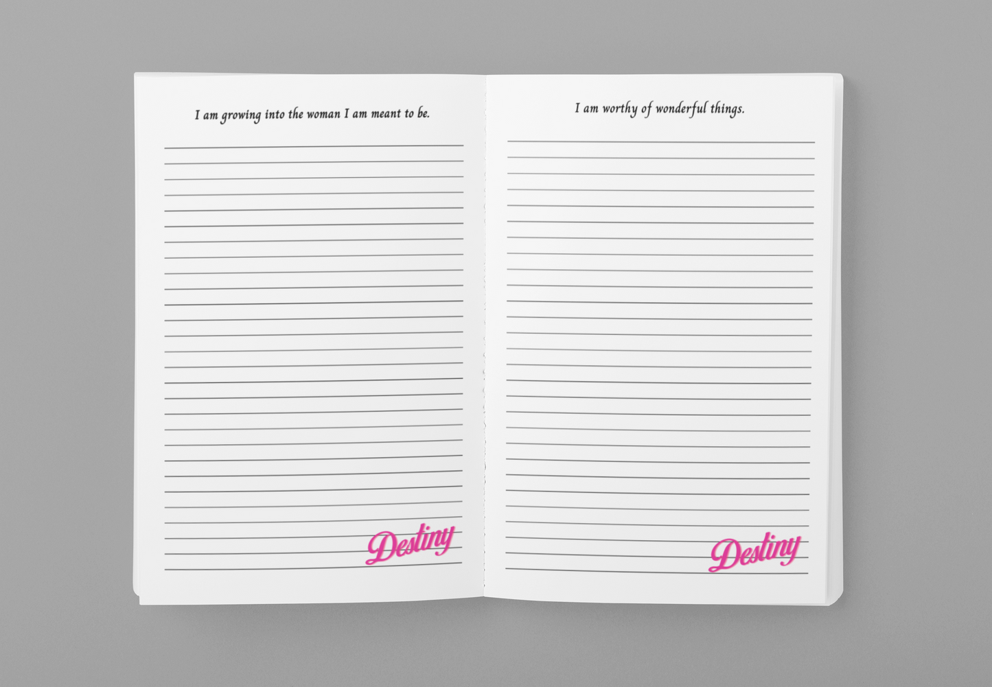 Walking Into My Destiny Affirmation Journal