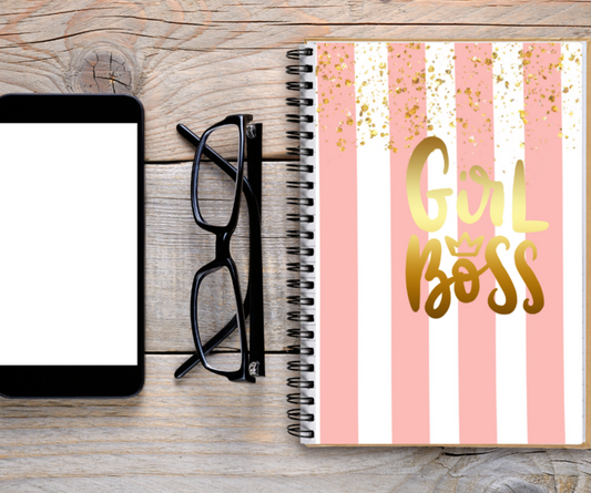 Girl Boss 8.5x11 Spiral Notebook